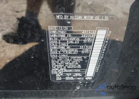 2021 Infiniti Qx50 Luxe from USA, damaged, VIN 3PCAJ5BA0MF113250